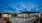 Night shot of outdoor swimming pool 